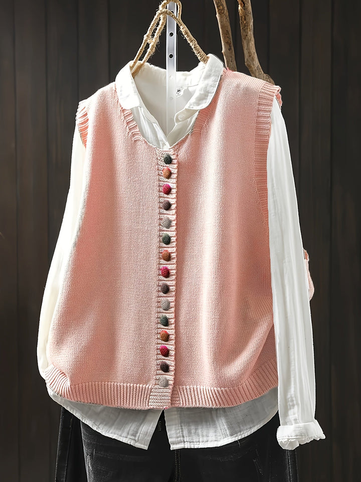 Lisbeth | Ærmeløs Strikket Vest