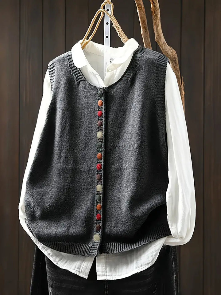 Lisbeth | Ærmeløs Strikket Vest