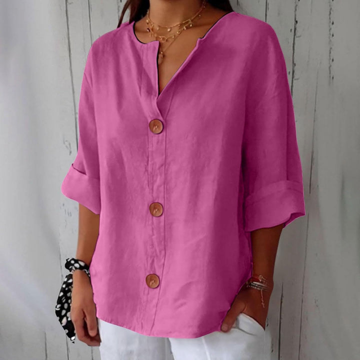 Noora Afslappet linnebluse for tidløs elegance