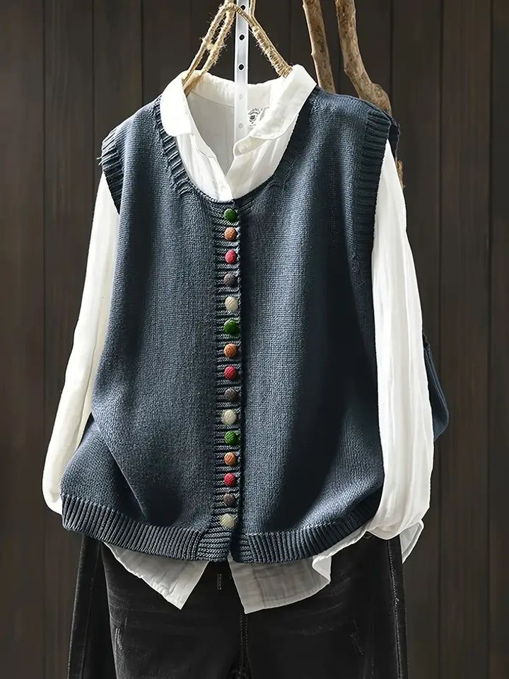 Lisbeth | Ærmeløs Strikket Vest