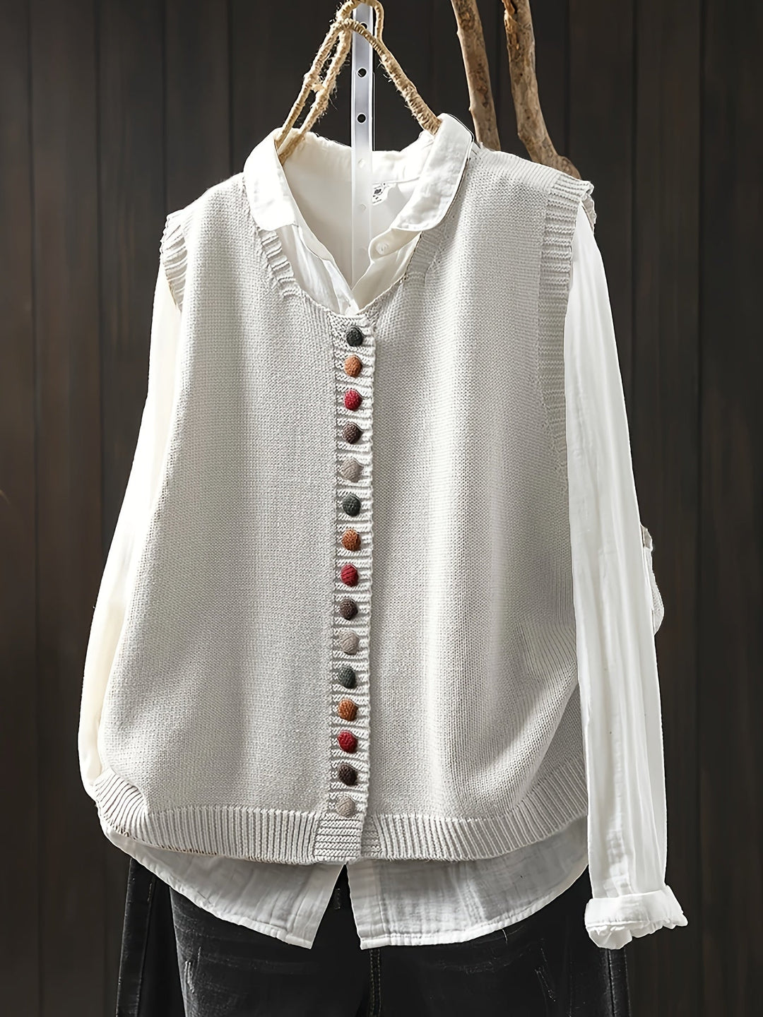 Lisbeth | Ærmeløs Strikket Vest