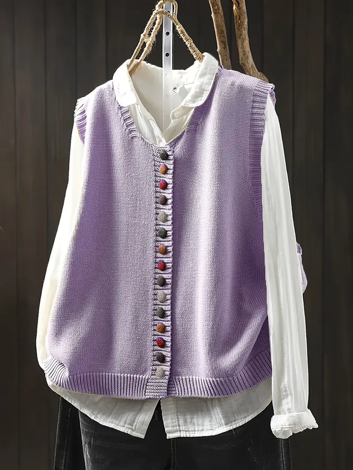 Lisbeth | Ærmeløs Strikket Vest