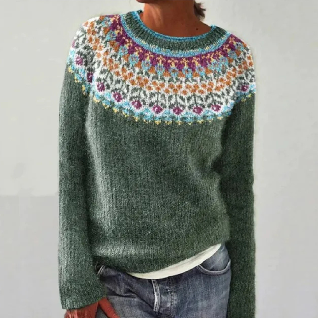 AMÉLIE RETRO STRIKKET TRØJE