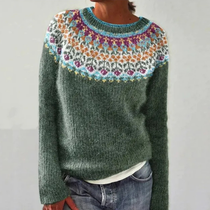 AMÉLIE RETRO STRIKKET TRØJE