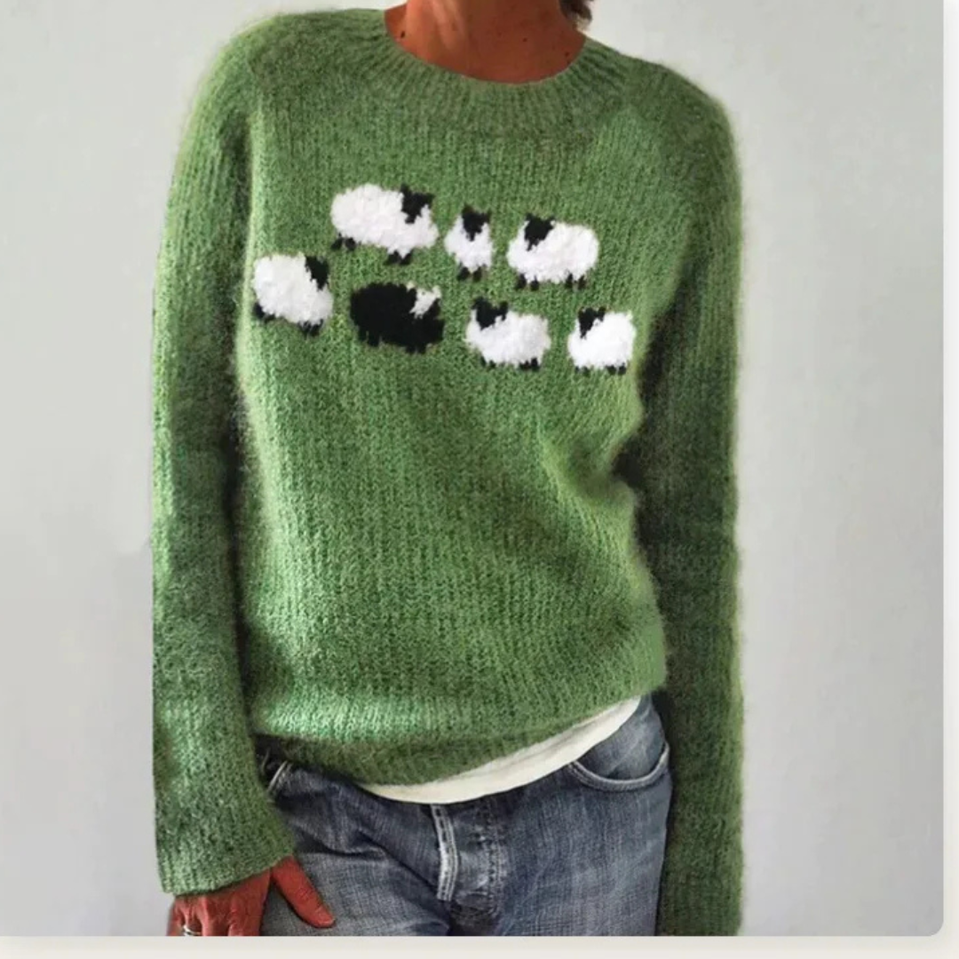 AMÉLIE RETRO STRIKKET TRØJE