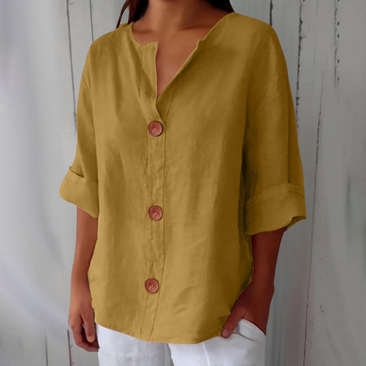 Noora Afslappet linnebluse for tidløs elegance
