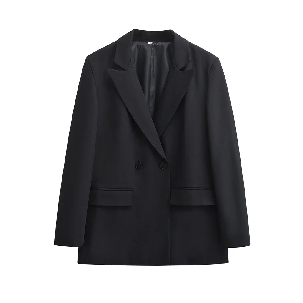 Agnete | Behagelig Dame Vinter Blazer Med Knapper Og Lommer