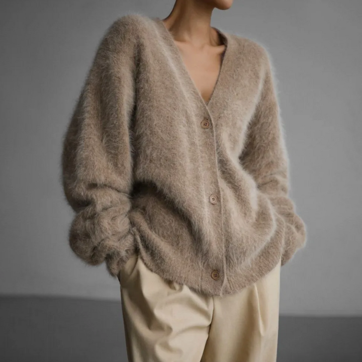 Serena Stilfuld cardigan i pels