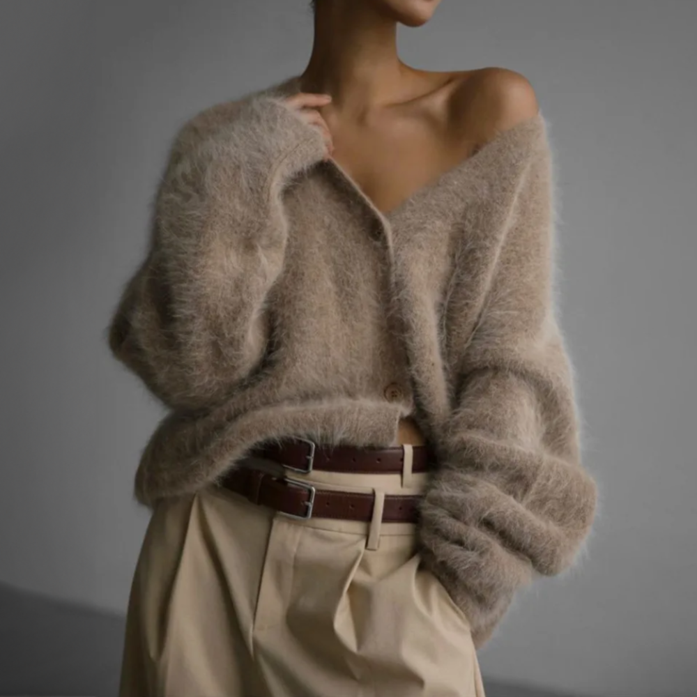 Serena Stilfuld cardigan i pels
