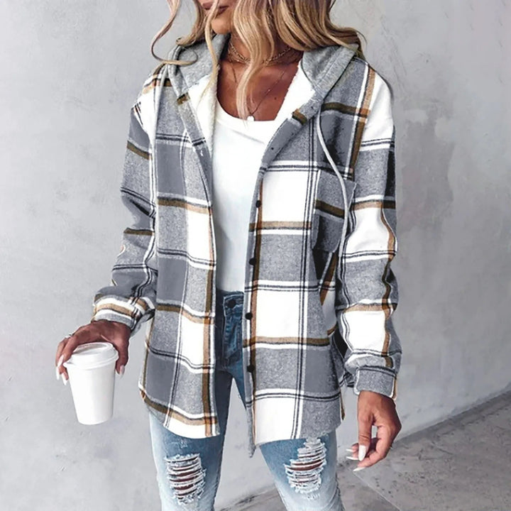 Sarah | Dame Casual Ternet Skjortejakke