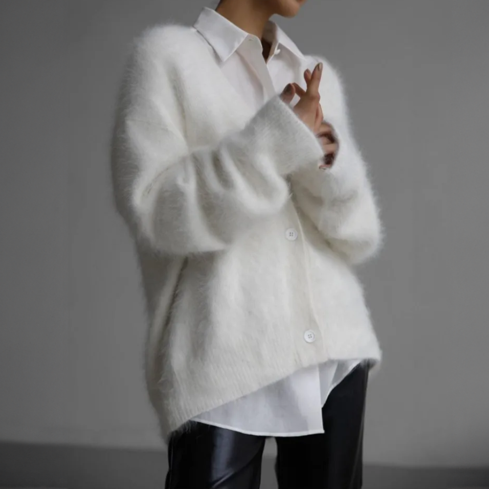 Serena Stilfuld cardigan i pels