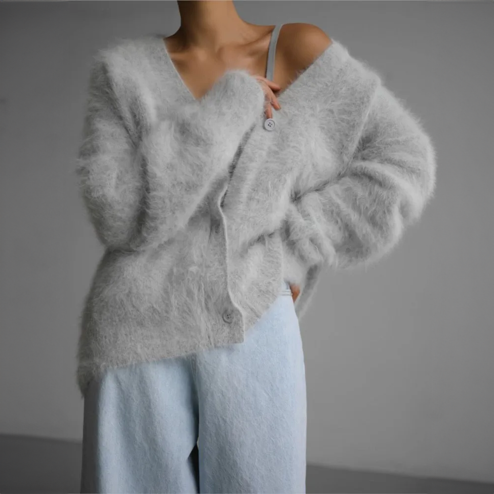 Serena Stilfuld cardigan i pels